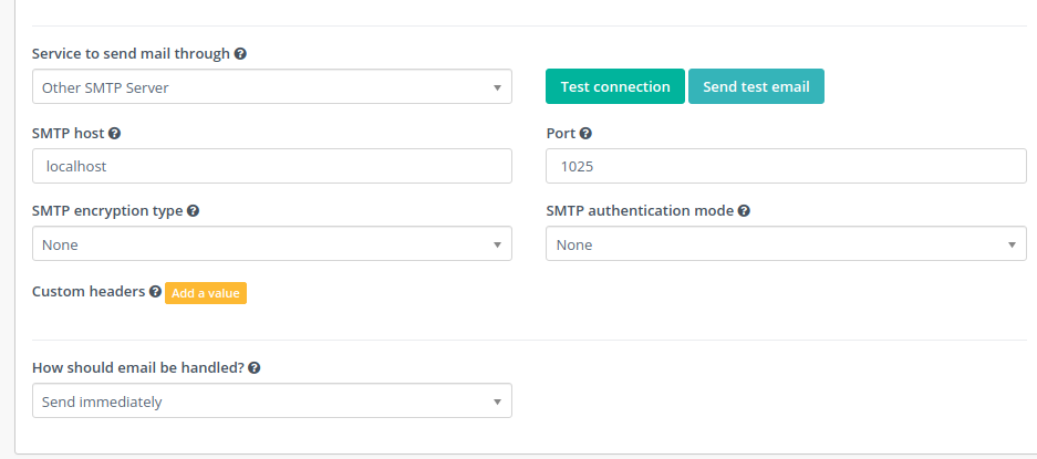 Screenshot showing testing the connection